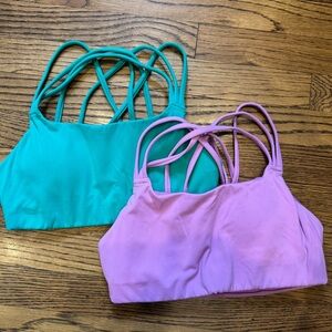 Athleta Sports Bras in Teal and Lavender